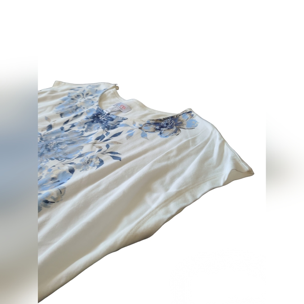 STUDIO BY DENIM & CO.| DOLMAN CAP SLEEVE| FLORAL BLOUSE - Picture 7 of 10
